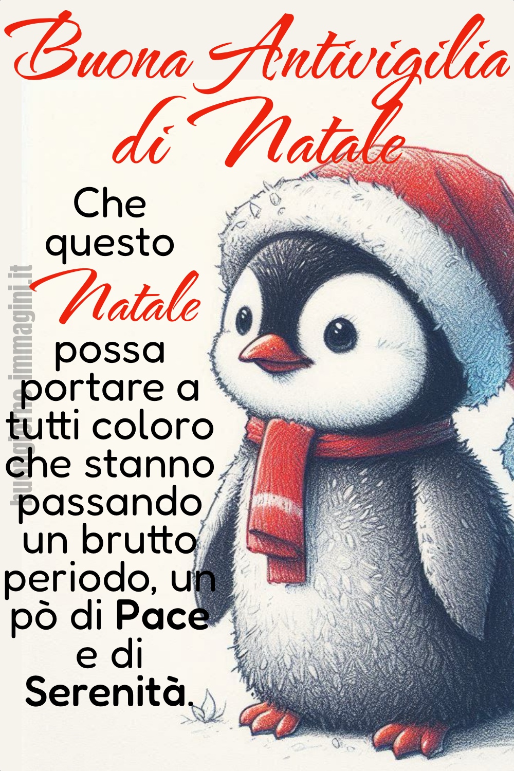 Buona Antivigilia di Natale. Che questo Natale possa portare a tutti coloro che stanno passando un brutto periodo, un pò di Pace e di Serenità.